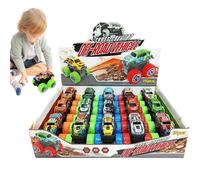 Genérico Pull Back City Cars and Trucks Toy | 15X Pull Back Racing Vehicles | Colorful Interactive Friction Car | Friction Powered Vehicle Playset Toys for Boy, Girls, Kids Aged 3+
