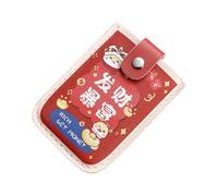 Genérico Pull out Card Holder, Minimalist Wallet, Coin Purse for Women, Protection Wallet, 4.13x2.95x0.2 Inches, Daily offering Convenience Without compromising Style, A White, B Red