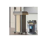 Genérico Púlpito de Iglesia portátil de Madera: Atril de pie con Estante de Almacenamiento, podio móvil con Ruedas, diseño Moderno Multifuncional para cultos, Eventos y presentaciones.