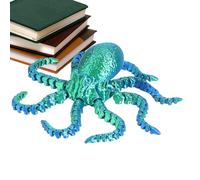 Genérico Pulpo Impreso en 3D: Criatura Marina articulada, Figura de Animal Realista Modelo, Juguete de Escritorio sensorial con articulaciones Flexibles | Juguetes Animales coleccionables Decorativos