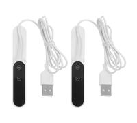 Genérico Pulsadores Automáticos para Móvil USB 2 Piezas Blancos, Clicker de Juegos Recargable 3 Velocidades Ajustables y Pantalla LED Digital, Adecuado para Transmisiones en