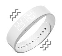 Genérico Pulsera Alarma Vibración - Reloj Impermeable con Aviso Táctil | Señal Silenciosa Muñeca | Diseño Delgado Portátil | Batería Recargable, Pantalla LED, Correa Silicona Cómoda
