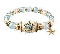 Genérico Pulsera Bluebird Blessings de edición limitada 2026, pulsera inspiradora con cuentas de colibrí (unisex), que significa: amor, paz y bendiciones de primavera(Cyan)