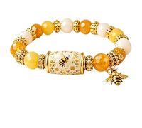 Genérico Pulsera Bluebird Blessings de edición limitada 2026, pulsera inspiradora con cuentas de colibrí (unisex), que significa: amor, paz y bendiciones de primavera(Yellow)