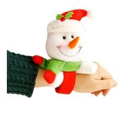 Genérico Pulsera Chasquido Navidad | Muñequera Peluche Papá Noel & Muñeco de Nieve | Bandas Divertidas para Niños Niñas | Pulsera Muñeca Regalo Fiesta