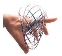 Generico Pulsera cinética de acero - Anillo de flujo mágico, juguete muelle | antiestrés Ciencia Educativa Danza Sensorial Interactivo Metal Niños Adultos Relax Movimiento Diseño PRO Top