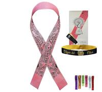 Genérico Pulsera Cinta Virgen del Pilar Origial Medida Exacta Virgen del Pilar Para Hombre o Mujer España Rosa Verde Roja Morada Azul (Rosa)