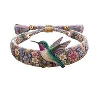 Generico Pulsera con figura para mujer | Joya de muñeca con bordado floral en la pulsera - Pulsera de mujer, ideal para familia, fiestas, viajes, citas, compras y banquetes