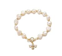 Generico Pulsera con texto en inglés "Mamma - Pulsera de perlas - Cadena ajustable - Joyas hechas a mano exquisitas - Pulsera para mujer - Para mujer - Joya budismo, Talla única, Metal, No es una