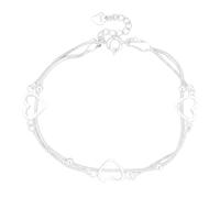 Generico Pulsera Corazón Plata | Pulseras De Cadena 'Amor De Muñeca - Pulseras De Doble Capa Joyería Cumpleaños Boda