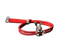 Genérico Pulsera de Conejo | Ajustable de Buena Suerte,Pulsera de Cuerda con Dijes de Hombre,para Favores de Adultos Hombres Niños Niñas y Mujeres Pascua Cumpleaños Días Festivos Primavera