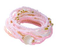 Genérico Pulsera de cuentas de playa de vocación multicapa hecha a mano Estilos bohemios Accesorio de joyería impermeable para trajes de mujer Pulsera apilable de playa