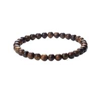 Genérico Pulsera de cuentas madera Arborvitae 6/8/10MM, brazaletes elásticos con Aroma pera y flor negra(Style 04)
