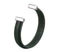 Genérico Pulsera De Cuero Ajustable Para Hombre, Brazalete De Cuero Verde Hecho A Mano, Joyería De Moda Para Hombre, Regalo Para Adolescentes, Cumpleaños, Graduación, Hijo.