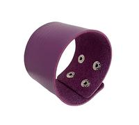Genérico Pulsera De Cuero Hombre,Pulsera Ancha De Cuero Unisex Estilo Retro Steampunk Brazalete Ajustable Estilo Gótico Rockero Joyería Ancha Regalo para Niños Hombres Y Padres Color Morado.