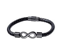 Genérico Pulsera De Cuero Para Hombre | Brazalete Infinity Impermeable Cadena de Mano - Pulsera Trenzada para Esposo - Para Uso Diario Casual, Viaje, Playa, Exterior, Cumpleaños, Día Del Padre