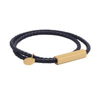 Genérico Pulsera De Cuero Trenzado Para Hombre, Hecha A Mano, Grabable, Azul Marino, Con Cierre Magnético, Joyería De Moda Para Hombre, Regalo Para Adolescentes, Cumpleaños, Graduación, Hijo.