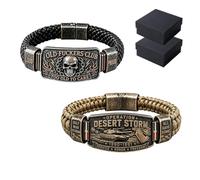 Genérico Pulsera de fe King of Kings, pulsera cristiana ajustable, regalo, pulsera inspiradora religiosa de Cristo es mi fuerza, pulsera de motociclista con calavera para hombres, marido, papá (#BC)