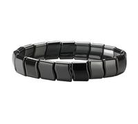 Genérico Pulsera De Hematita Para Hombres - Mineral Natural 20x20cm - Accesorio De Enfoque Mental Para Trabajo, Oficina, Estudio Y Deportes
