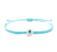 Genérico Pulsera de hilo hecha a mano multicolor, amuleto protector de ojos malvados, regalo de joyería de festival unisex portátil, pulsera de amistad bohemia colorida