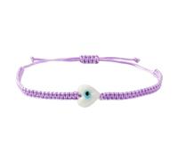 Genérico Pulsera de hilo hecha a mano multicolor, amuleto protector de ojos malvados, regalo de joyería de festival unisex portátil, pulsera de amistad bohemia colorida