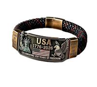 Genérico Pulsera de la Libertad American Legacy del 250.º aniversario, Pulseras temáticas de 250 años de libertad para el 4 de julio, ideales como recuerdos para fiestas Independencia. (B#)