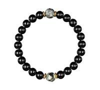 Genérico Pulsera de Obsidiana | Joyería Con Cuentas Energéticas | Pulseras de Manifestación de Piedra Negra | para Adultos Pareja Hogar Viaje Diario Enraizamiento Cumpleaños