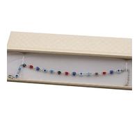 Generico Pulsera de ojo de Alá de la Suerte con Cuentas de Colores Nazar, Pulsera contra el Mal de Ojo Ajustable para Mujer y Niña - Disponible en Varios Colores, Piccola, Acero aleado, Resina