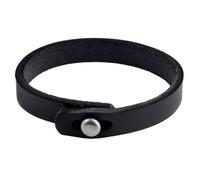 Generico Pulsera de piel auténtica hecha a mano ajustable de diseño simple puño punk envolvente para hombre mujer, 20cm, Cuero, No es una piedra preciosa