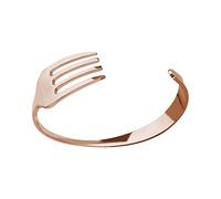 Genérico Pulsera de tenedor de inoxidable creativa regalo pareja C tipo pulsera abierta Jade Pulsera Hematites Cuerda Equipo (Rose Gold, One Size)