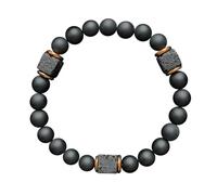 Genérico Pulsera elástica de cuentas - Joyería de muñeca de roca volcánica de 7,28 pulgadas, gótico inspirador, accesorio de para yoga | Brazalete para caballeros Uso diario Vacaciones