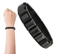 Genérico Pulsera Hematita Hombre, Hematite Bracelet For Men, Restore Confidence & Your Edge, Natural, Accesorio De Muñeca Para Uso En Graduación Boda Cumpleaños Para Hombres