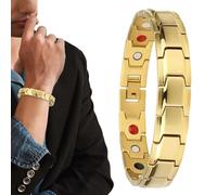 Genérico Pulsera Magnética, Amuleto para Muñeca con Imán Fuerte, Brazalete Magnético para Hombres, Para Padre Novio Abuelo Tío Vecino Abuelito Hijo Esposo Familia Amigos Compañeros De Trabajo Navidad