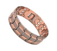 Genérico Pulsera magnética de cobre para hombres, ajuste ajustable, 22.5 cm, joyería de terapia magnética, pulsera de energía curativa, diseño elegante, trabajo, deportes, ropa diaria