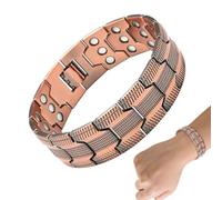 Genérico Pulsera Magnética De Hombre | Pulseras de Cobre para Hombres para Alivio del Dolor,Joyería de Muñeca,Para Beneficios de Energía y Salud Ejercicio al Aire Libre Actividades y