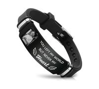 Genérico Pulsera personalizada con foto. Pulsera conmemorativa personalizada con foto para recordar a un ser querido. Pulseras de silicona. Regalo de condolencia.