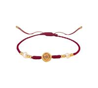 Genérico Pulsera simbólica de cuerda roja Pulseras de la suerte de hilo rojo Pulsera única adecuada para la acumulación de riqueza y bendiciones Pulsera trenzada con dijes de monedas