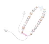 Genérico Pulsera Símbolo de Amistad de Perlas de Color Cruz de Plástico Elegante y Simple y Diseño Religioso Significativo para Uso Diario y Fiestas Cristianas