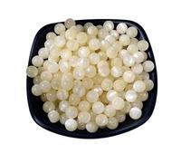 Genérico Pulsera Suelta de Cuentas Redondas de 32 mm y 8 mm, Horquilla de Cuerda for el Cabello, Cadena for teléfono móvil, Accesorios for Collar y Tobillera.(Beige)