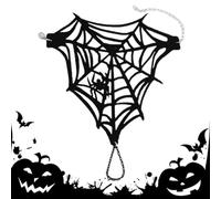 Generico Pulsera Web Araña - Pulseras De Halloween Góticas De Mano Negra - Pulseras De Halloween Disfraz Joyería Black Women Cabla, riferimento alla descrizione, Acrilonitrilo butadieno estireno