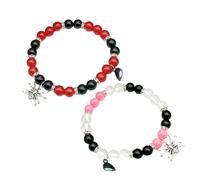 Genérico Pulseras de amistad de araña | Braceletas acrílicas a juego | spidermann pareja pulseras | P-ulseras colgantes de spider mann con cuentas para novio Novia mejor amiga