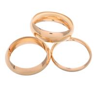 Genérico Pulseras Doradas para Mujer 3 Piezas, Brazaletes Anchos de Metal, Diseño Minimalista y Apilable, Conjunto de Puños Gruesos para Moda y Uso Diario