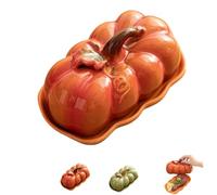 Genérico Pumpkin Butter Dish with Lid - Fall Kitchen Countertop Tray, Ceramic Cute Pumpkin Butter Container, for Halloween Thanksgiving Pumpkins Party (Orange)
