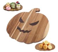 Genérico Pumpkin Cutting Board - Double-Sided Ghosts Plates with Handle