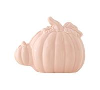 Genérico Pumpkin Decor, Ceramic Halloween Figurines, Fall Harvest Display, 3-Piece Mini Set, Rustic Glossy Finish, Tabletop Accent for Fireplace Mantel Shelf Bedroom Living Room Thanksgiving Party