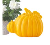 Genérico Pumpkin Decor, Ceramic Halloween Figurines, Small Tabletop Decoration, Indoor Outdoor Display, Fall Harvest Ornament Set, Autumn-Themed Accent for Fireplace Bedroom Living Room Party Space
