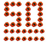 Genérico Pumpkin Fall Decor, 50 Piece Compact Fake Foam Pumpkins, Rustic Lightweight Tabletop Ornaments for Thanksgiving, Wedding, Stairs, Kitchen Table, and Seasonal Centerpieces, Orange