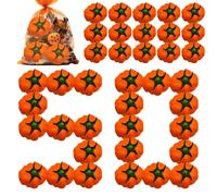 Genérico Pumpkin Fall Decor, 50-Piece Compact Foam Pumpkin Set, Lightweight Rustic Ornaments, for Thanksgiving Display, Wedding, Kitchen Table, Centerpieces, Stairs, and Tabletop Use