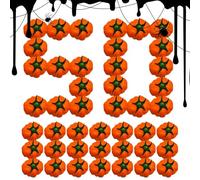 Genérico Pumpkin Fall Decor, Compact Foam Ornament, 50 Pieces Decoration with Rustic Style, Lightweight Accent and Tabletop Display for Kitchen, Wedding, Stairs, Centerpieces, Thanksgiving Setup