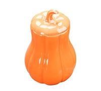Genérico Pumpkin Jar, Ceramic Candy Container, Airtight Lid Storage Canister, Compact Fall Themed Decorative Accent for Kitchen, Living Room, Tea, Snacks, Holiday Decoration, Orange